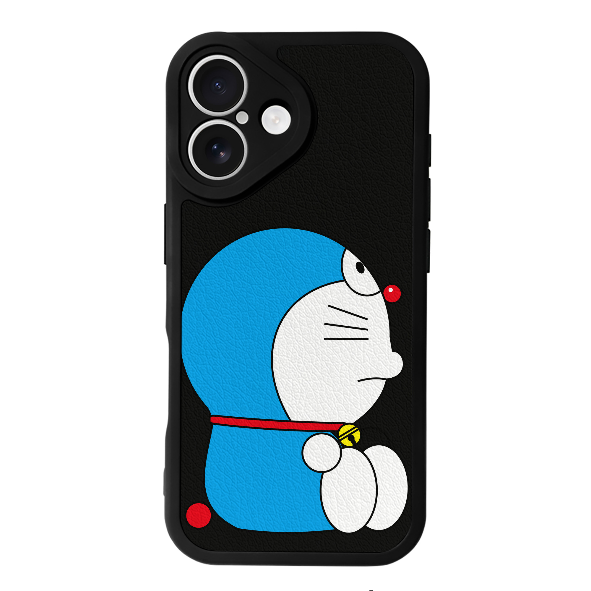 （画像用） ドラえもん Doraemon 【iPhone 16シリーズ対応】シリコンスマホケース（レザー調） 材質：シリコン